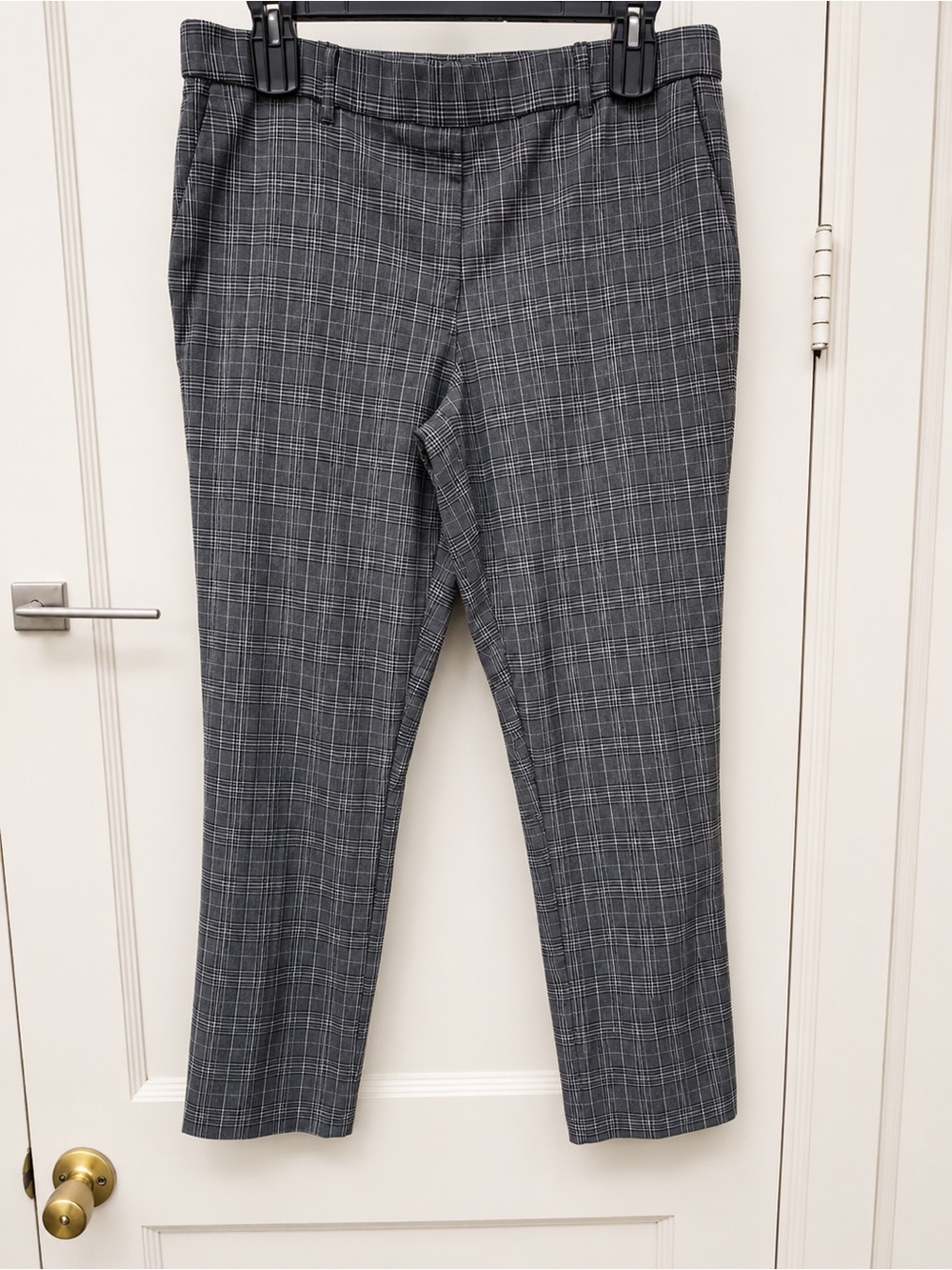 Jules & Leopold Gray Plaid Pull-On Dress Pants Women’s L